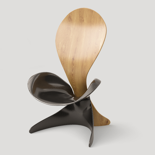 Karbon КРЕСЛО ИЗ КАРБОНА И ДЕРЕВА